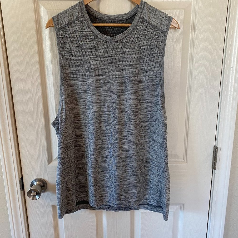 Lululemon Men’s Sleeveless Grey Metal Vent Tech (X-Large)